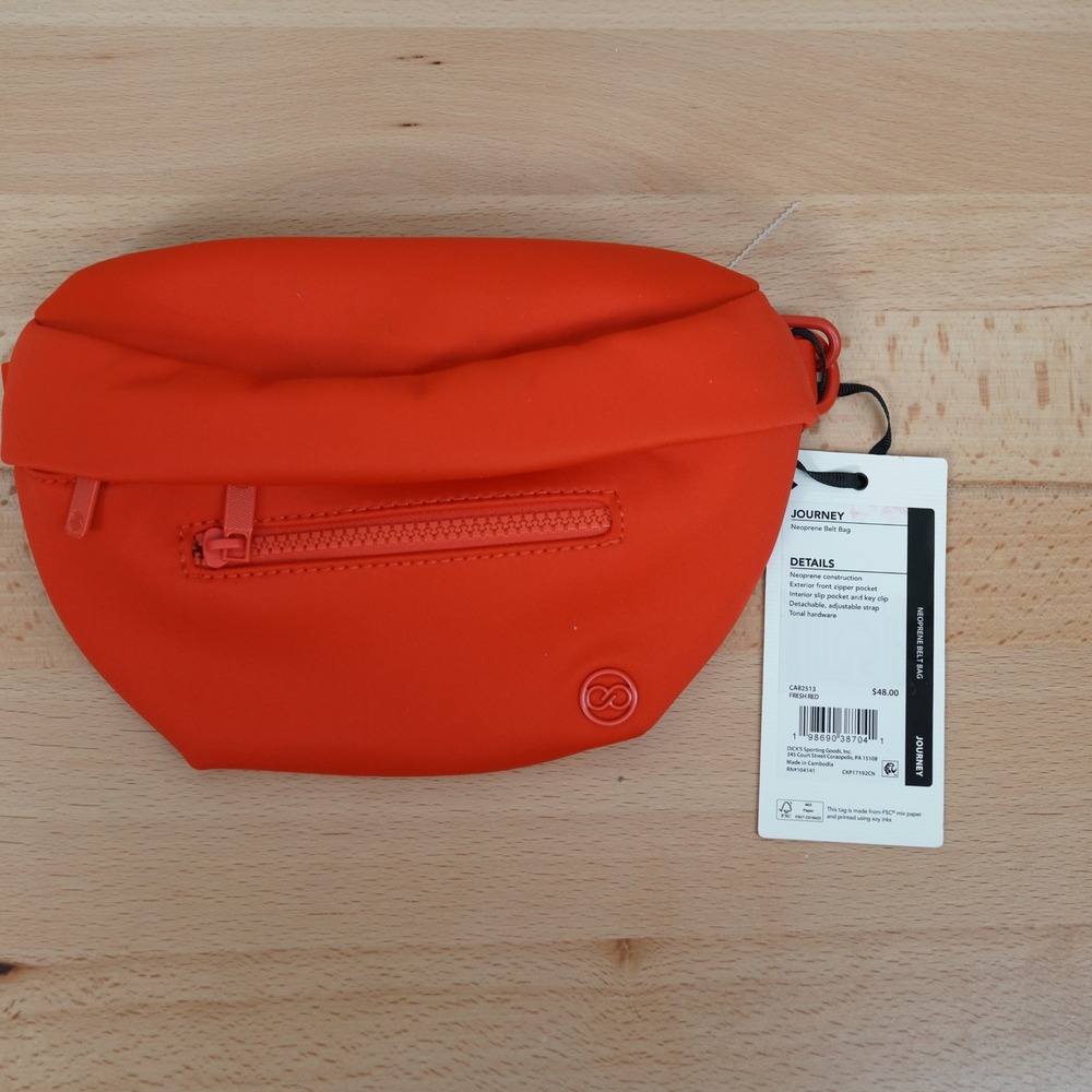 Calia Belt Bag Women OS Fresh Red Journey Neoprene Fanny Pack Adjustable‎ Strap